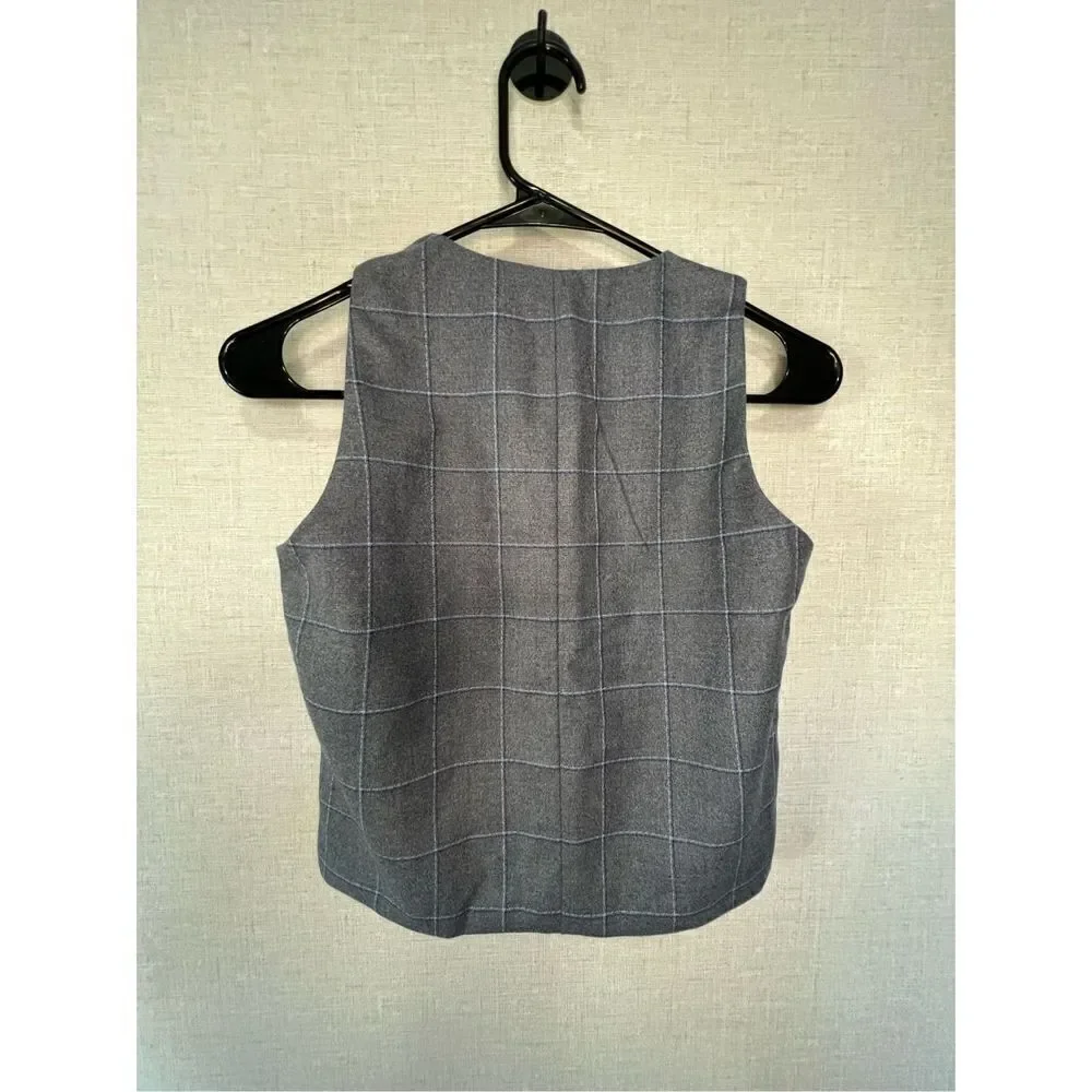 Kids/Boys LuoboBeiBei Formal Grey And Blue Striped Three Piece Suit